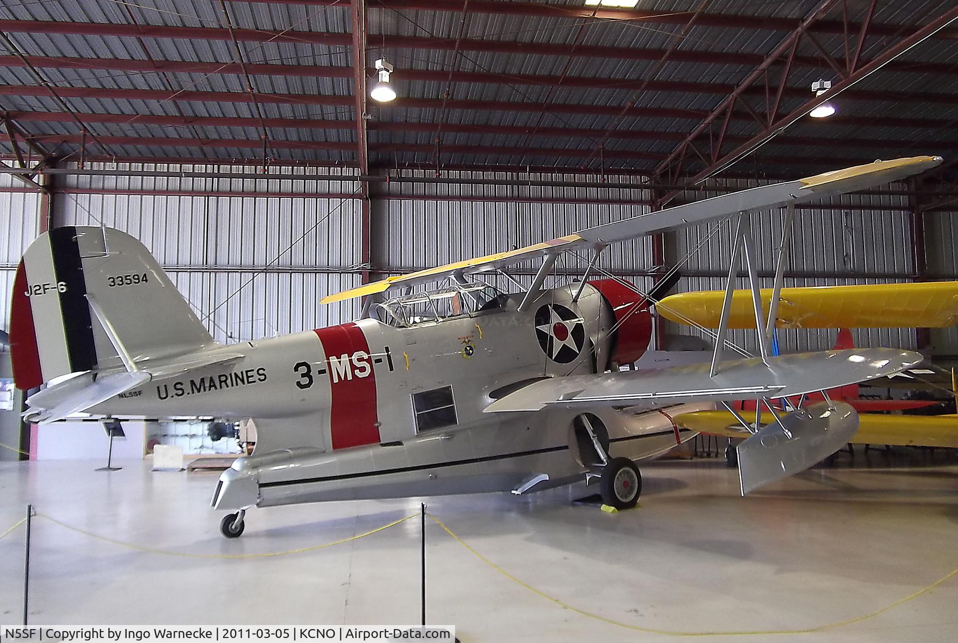 N5SF, 1939 Grumman J2F-6 Duck C/N Not found 33594/N1273N/N5SF, Grumman J2F-6 Duck at the Planes of Fame Air Museum, Chino CA
