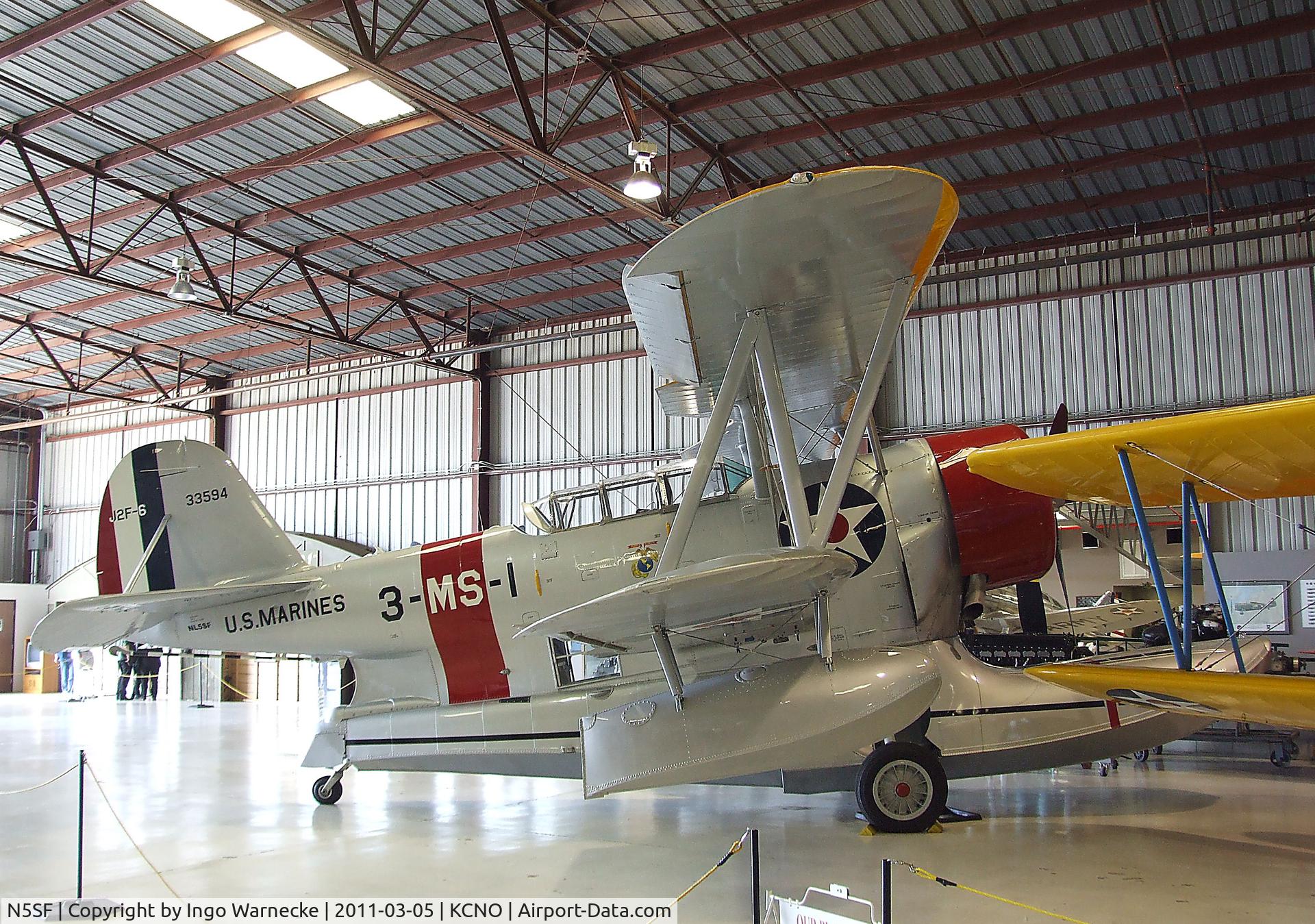 N5SF, 1939 Grumman J2F-6 Duck C/N Not found 33594/N1273N/N5SF, Grumman J2F-6 Duck at the Planes of Fame Air Museum, Chino CA