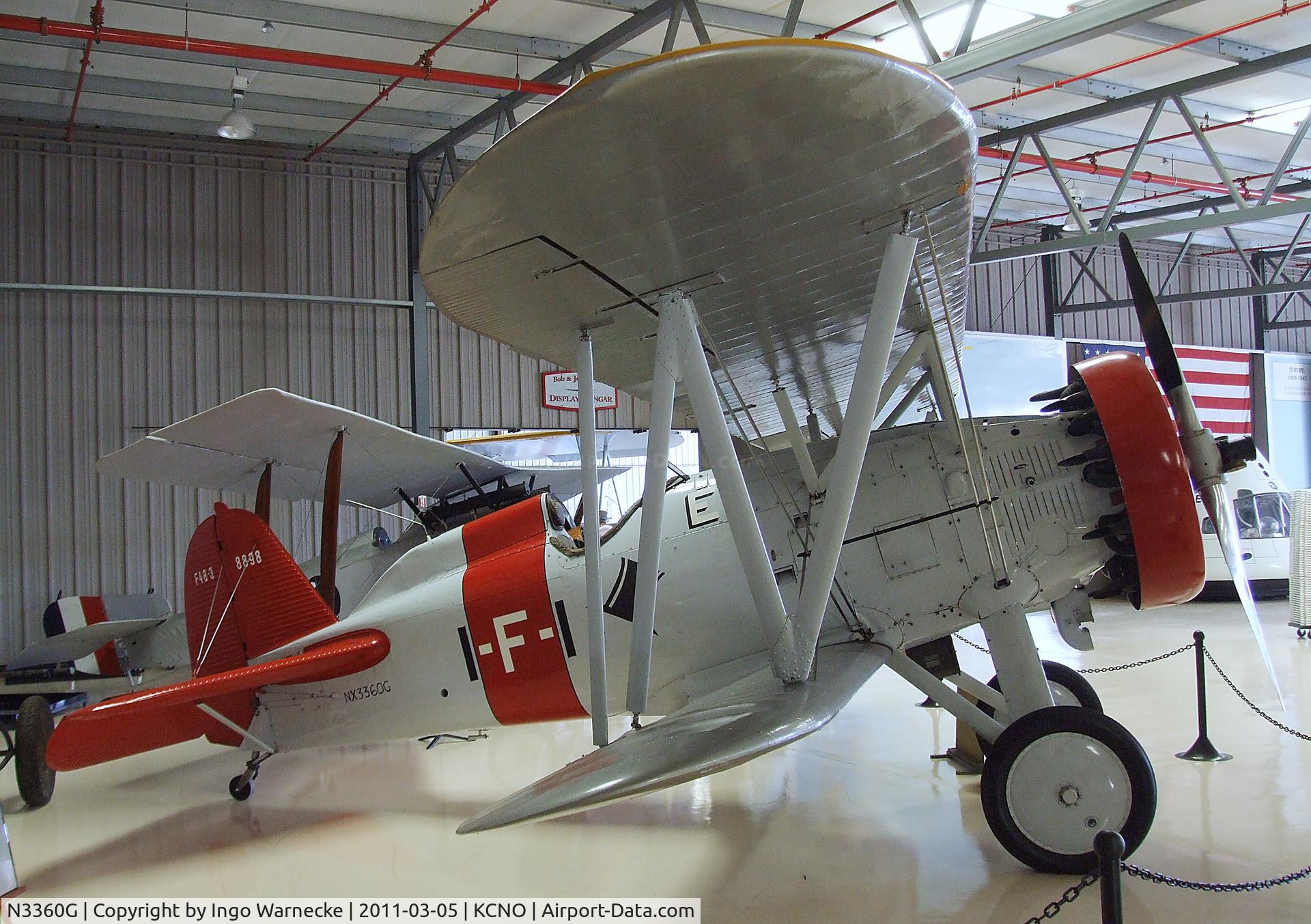 N3360G, 1932 Boeing P-12E C/N 32-17, Boeing P-12E (painted to represent a F4B-3) at the Planes of Fame Air Museum, Chino CA