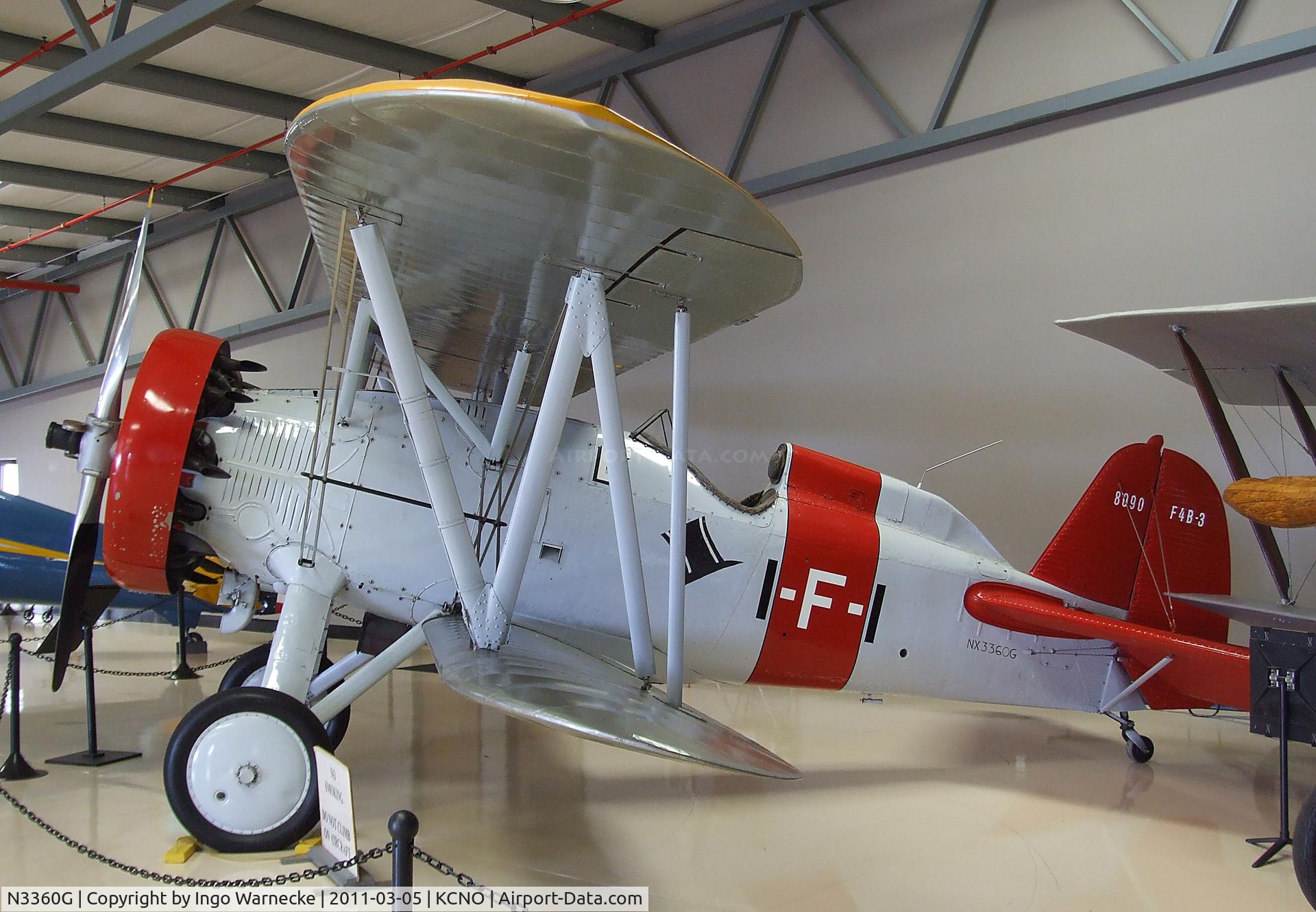 N3360G, 1932 Boeing P-12E C/N 32-17, Boeing P-12E (painted to represent a F4B-3) at the Planes of Fame Air Museum, Chino CA
