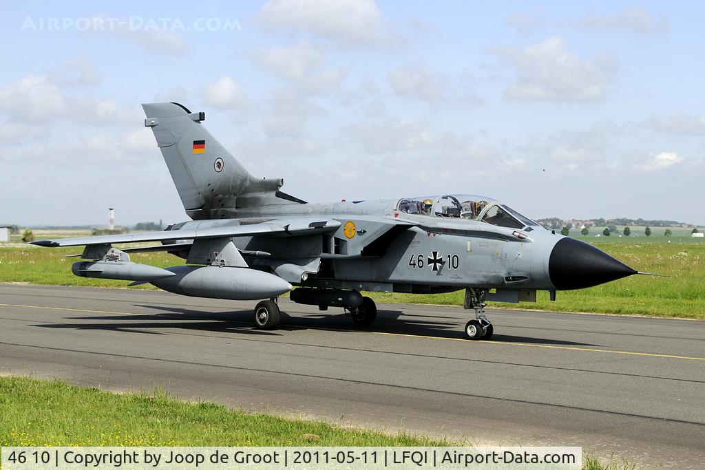46 10, Panavia Tornado IDS C/N 767/GS243/4310, The ISAF badge on the intake indicates AG51 was involved in the Afghan operations.