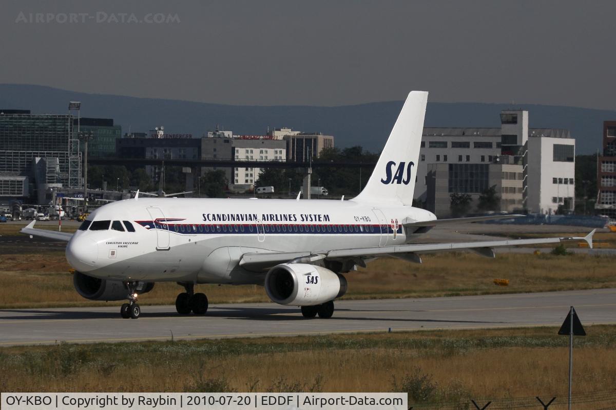 OY-KBO, 2006 Airbus A319-131 C/N 2850, The SAS-retro is baptized 