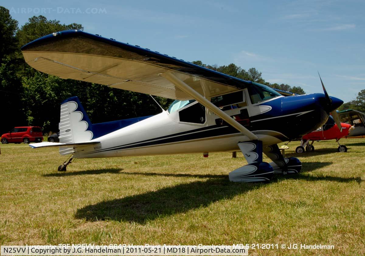 N25VV, 1949 Luscombe T-8F Silvaire C/N 6642, at Horn Point Aerodrome MD Fly-In