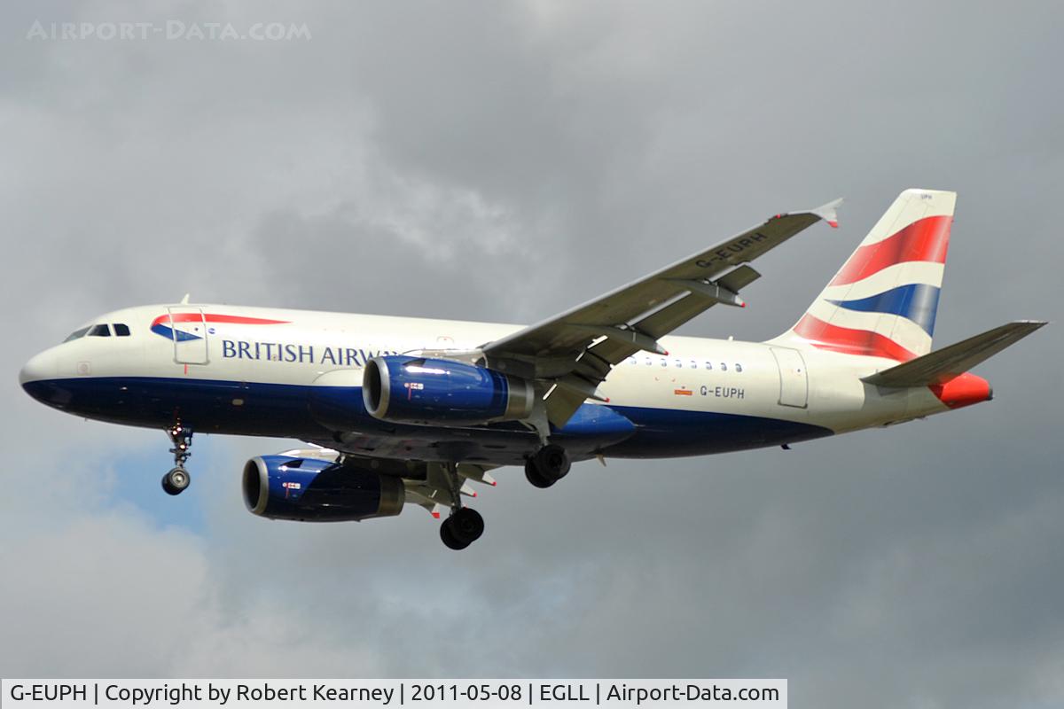 G-EUPH, 2000 Airbus A319-131 C/N 1225, On approach to 27L