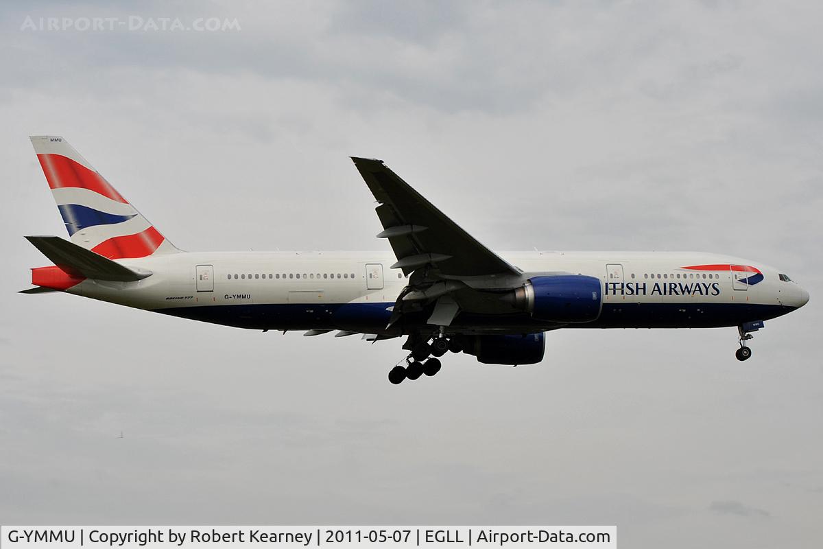 G-YMMU, 2009 Boeing 777-236/ER C/N 36519, On approach to r/w 09L