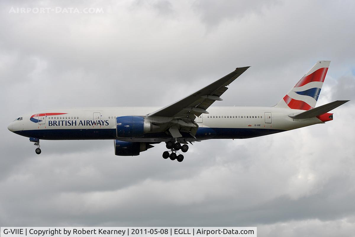 G-VIIE, 1997 Boeing 777-236 C/N 27487, On approach to r/w 27L