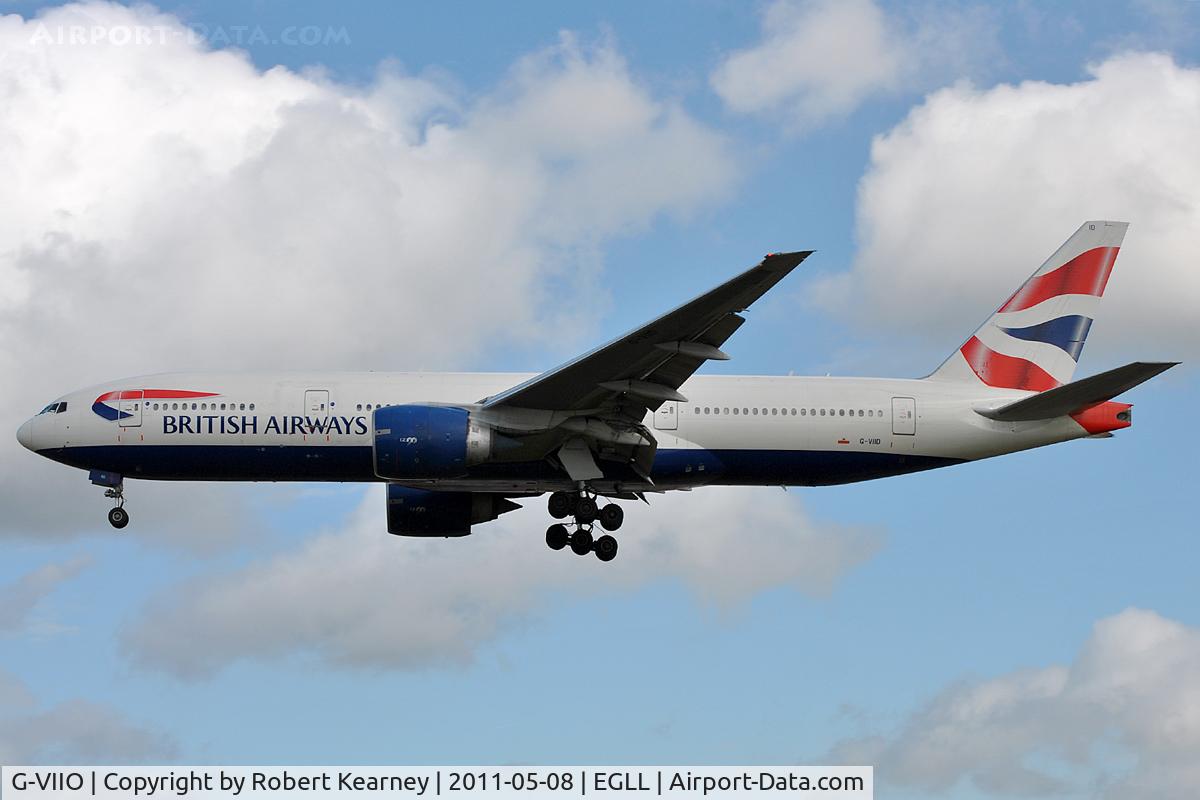 G-VIIO, 1999 Boeing 777-236 C/N 29320, On finals for r/w 27L