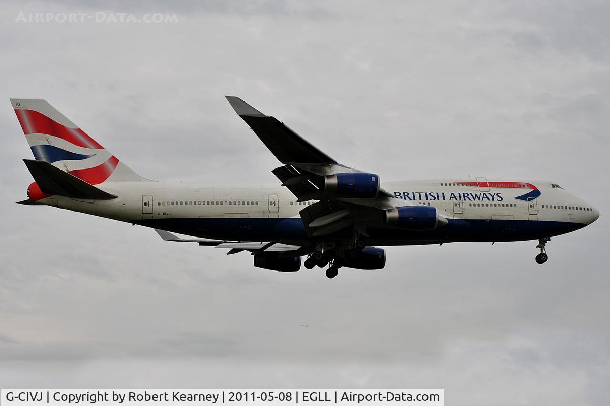 G-CIVJ, 1997 Boeing 747-436 C/N 25817, On approach to r/w 09L