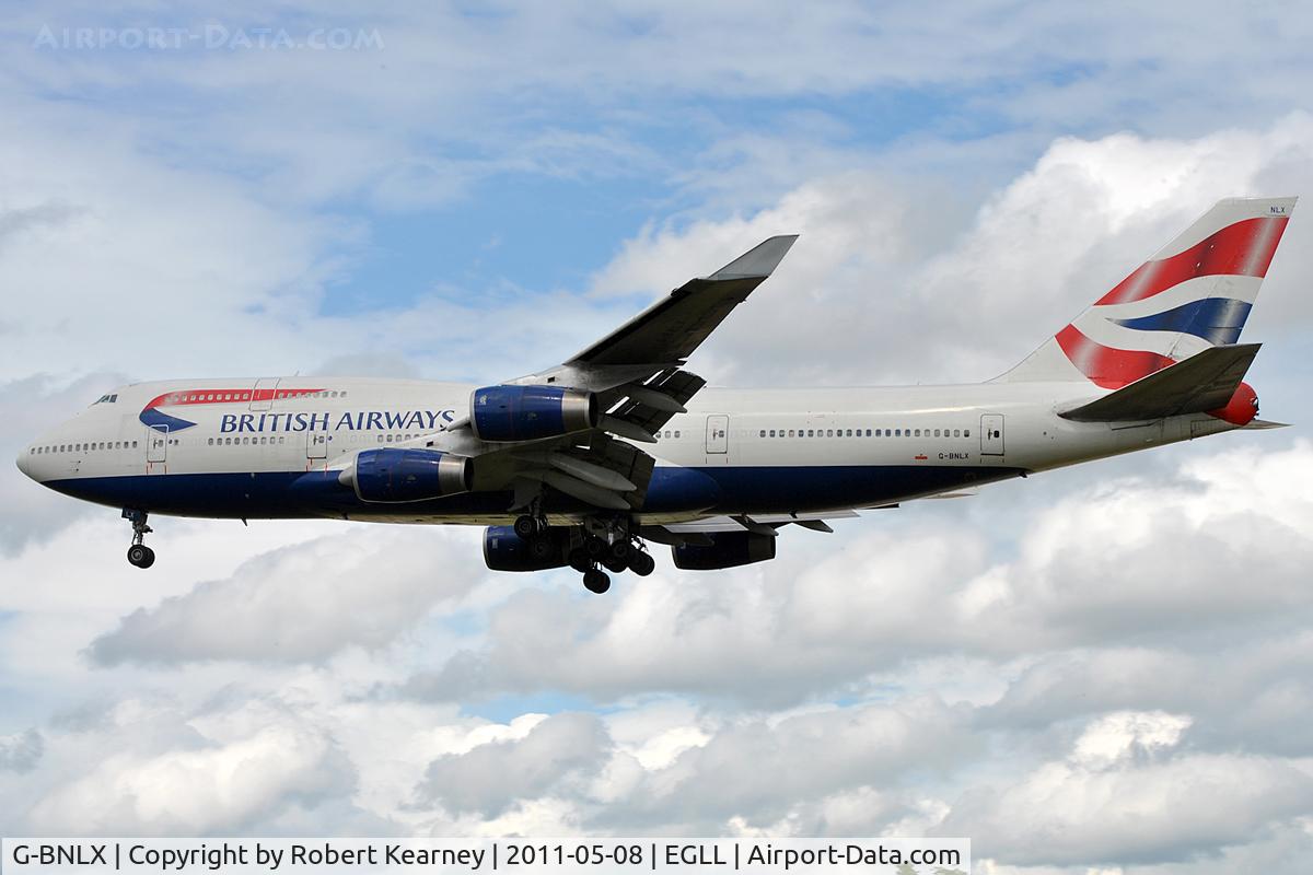G-BNLX, 1992 Boeing 747-436 C/N 25435, On approach for r/w 27L