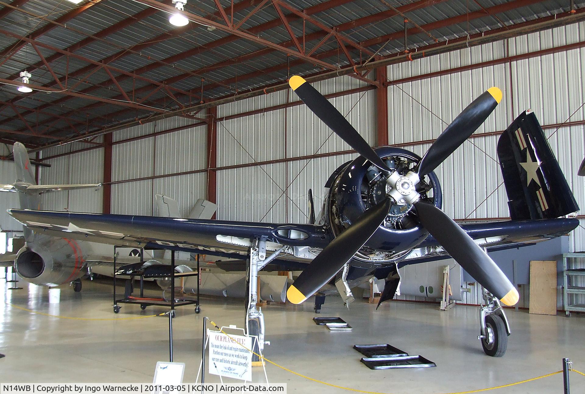 N14WB, Grumman F8F-2 (G58) Bearcat C/N D.1148, Grumman F8F-2 Bearcat at the Planes of Fame Air Museum, Chino CA