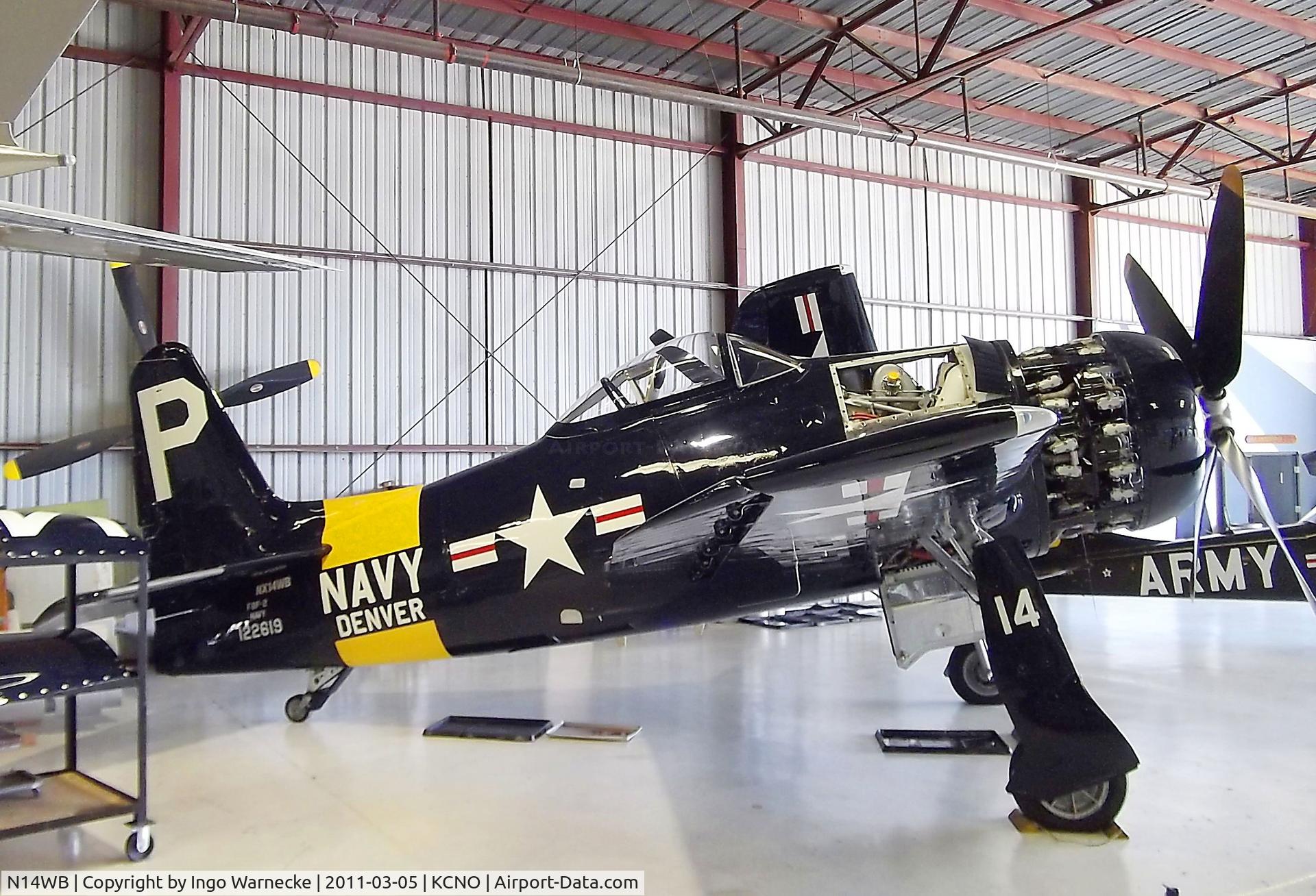 N14WB, Grumman F8F-2 (G58) Bearcat C/N D.1148, Grumman F8F-2 Bearcat at the Planes of Fame Air Museum, Chino CA