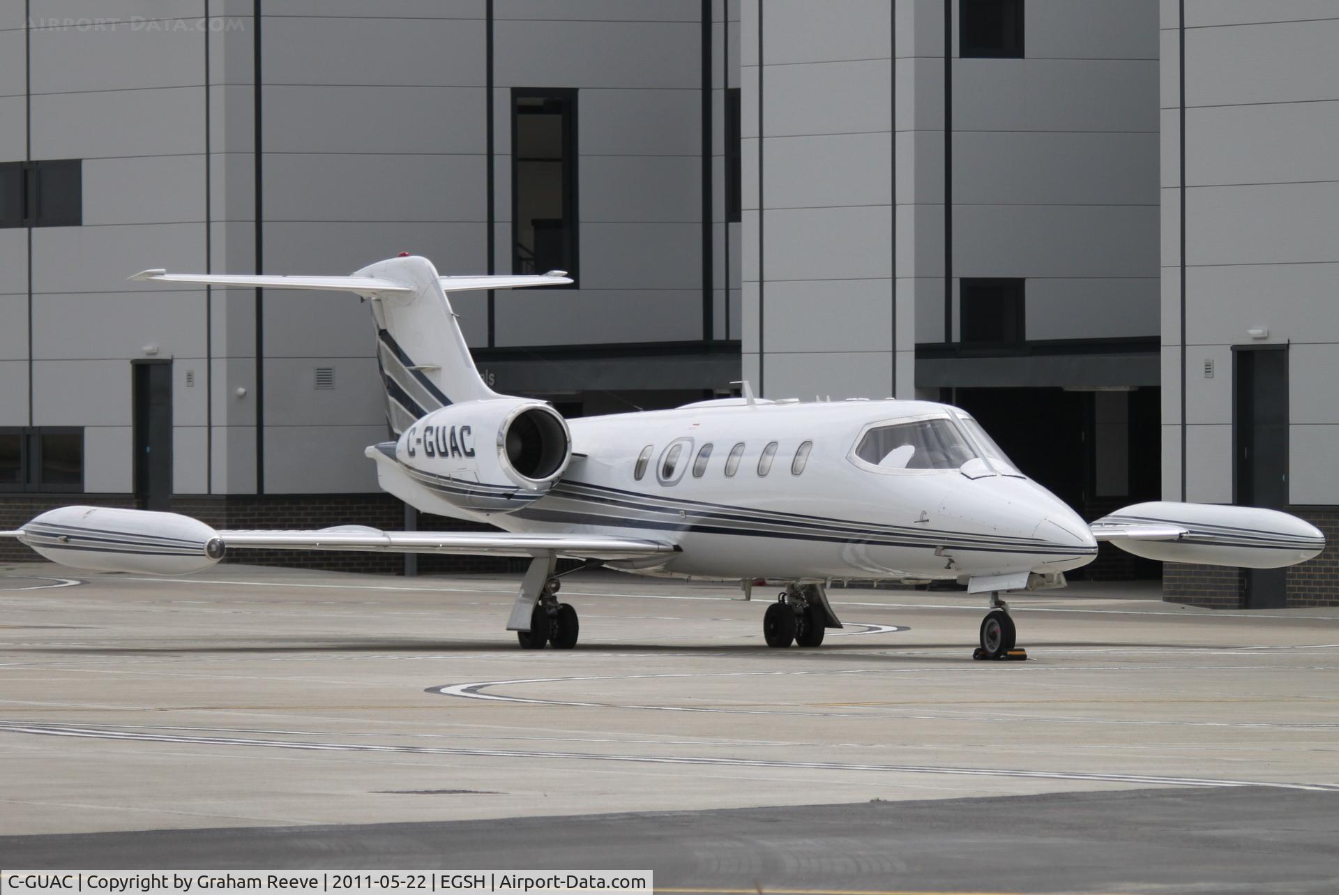 C-GUAC, 1980 Learjet 35A C/N 35-309, Parked at Norwich.