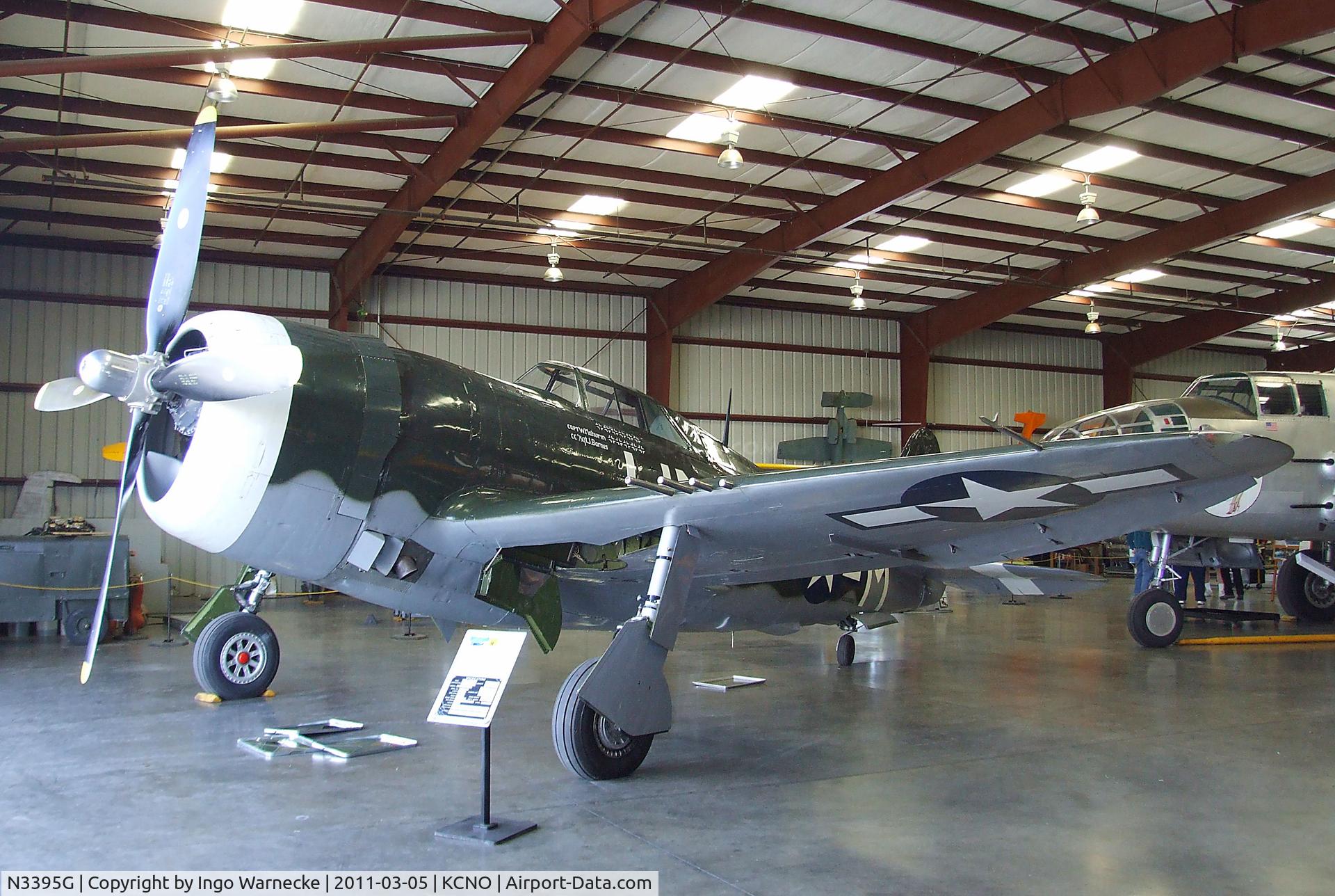N3395G, 1942 Republic P-47G-15-CU Thunderbolt C/N 42-25254, Republic P-47G Thunderbolt at the Planes of Fame Air Museum, Chino CA