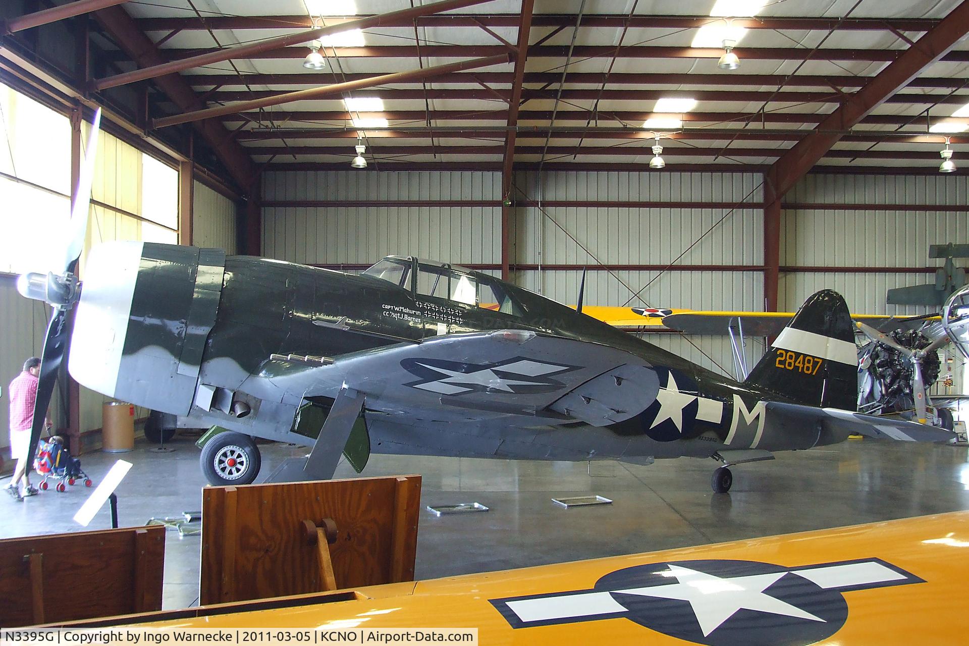 N3395G, 1942 Republic P-47G-15-CU Thunderbolt C/N 42-25254, Republic P-47G Thunderbolt at the Planes of Fame Air Museum, Chino CA