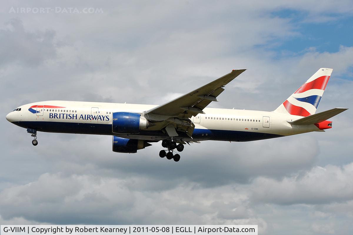 G-VIIM, 1998 Boeing 777-236/ER C/N 28841, On approach to r/w 27L