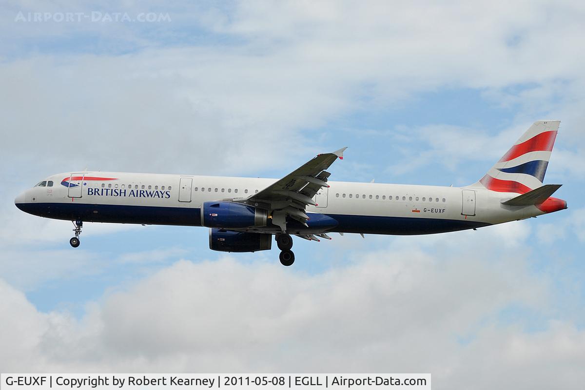 G-EUXF, 2004 Airbus A321-231 C/N 2324, On approach to r/w 27L