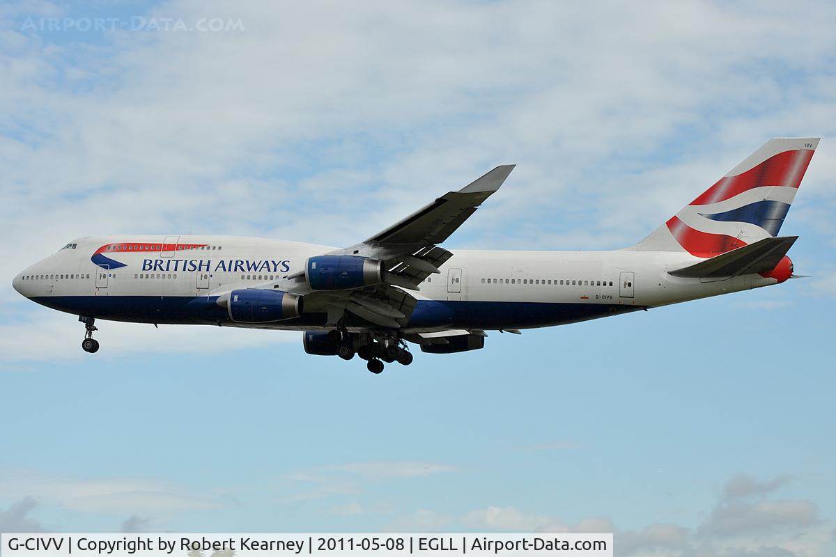 G-CIVV, 1998 Boeing 747-436 C/N 25819, On approach to r/w 27L