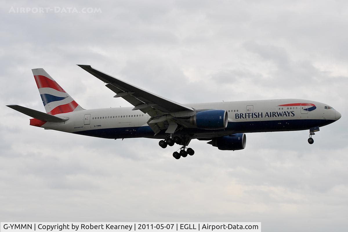G-YMMN, 2001 Boeing 777-236 C/N 30316, On approach to r/w 09L