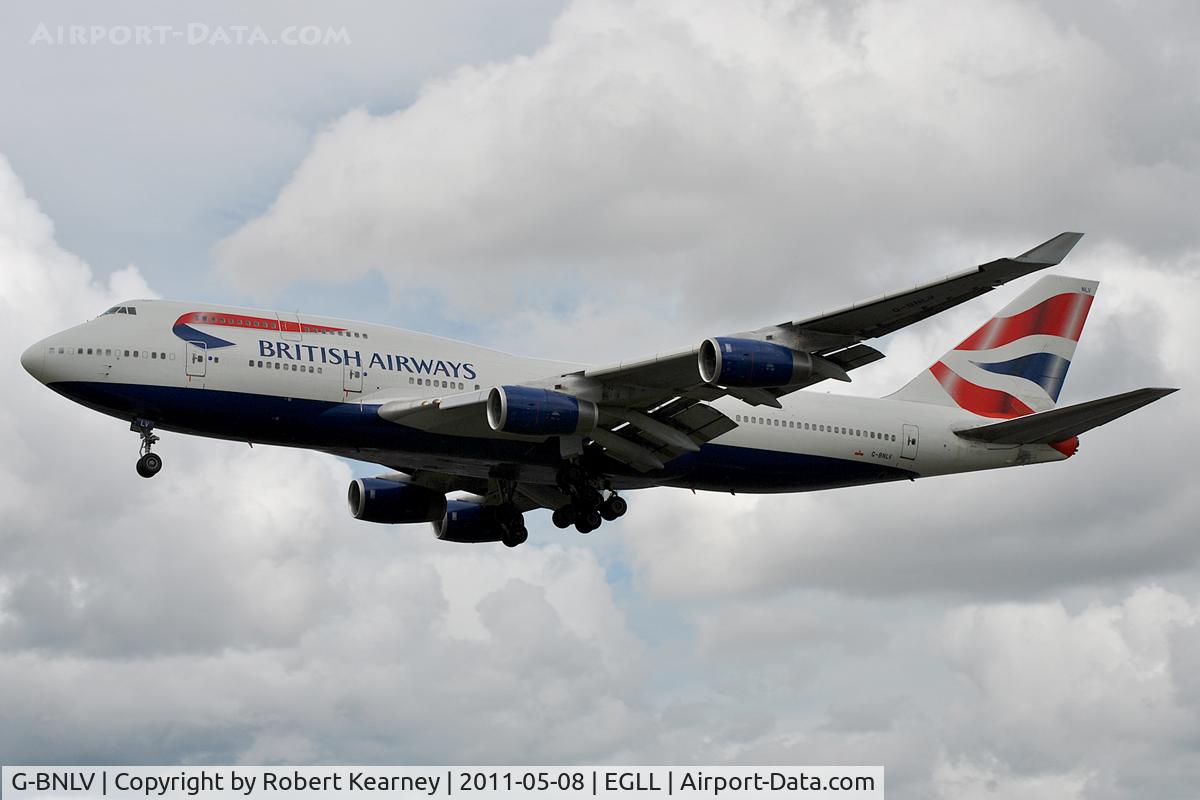 G-BNLV, 1992 Boeing 747-436 C/N 25427, On approach to r/w 27L
