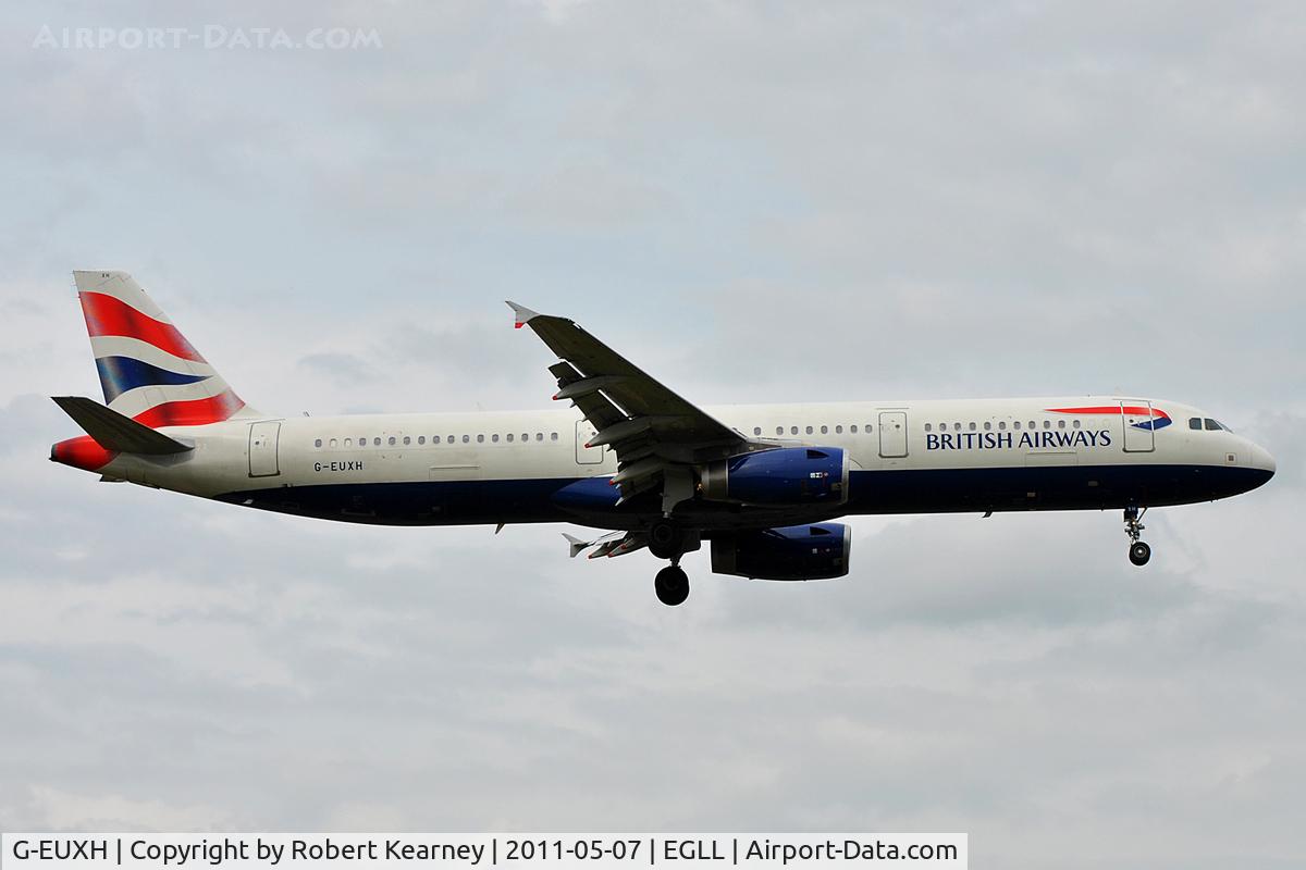 G-EUXH, 2004 Airbus A321-231 C/N 2363, On approach to r/w 09L