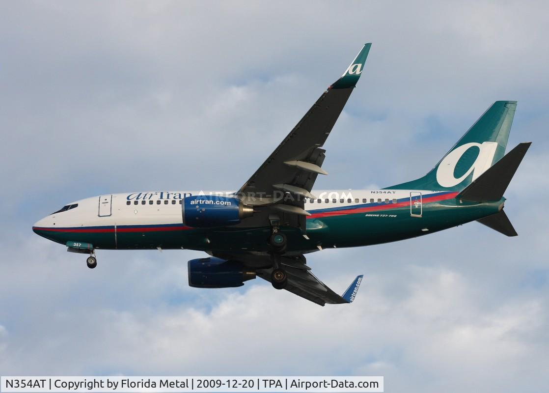 N354AT, 2009 Boeing 737-7BD C/N 36725, Air Tran 737
