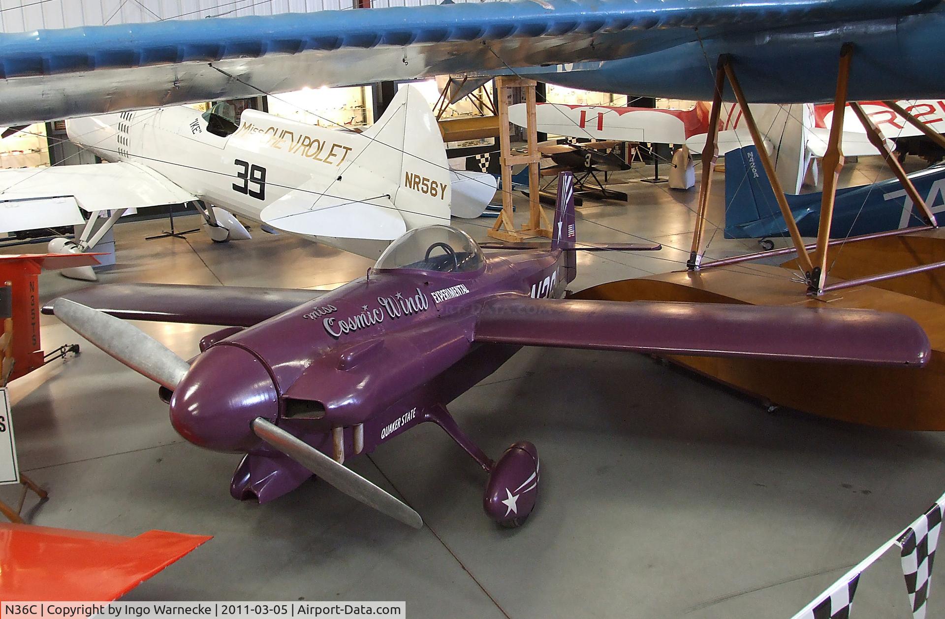 N36C, 1951 LeVier Cosmic Wind C/N 105, Salmon Cosmic Wind at the Planes of Fame Air Museum, Chino CA