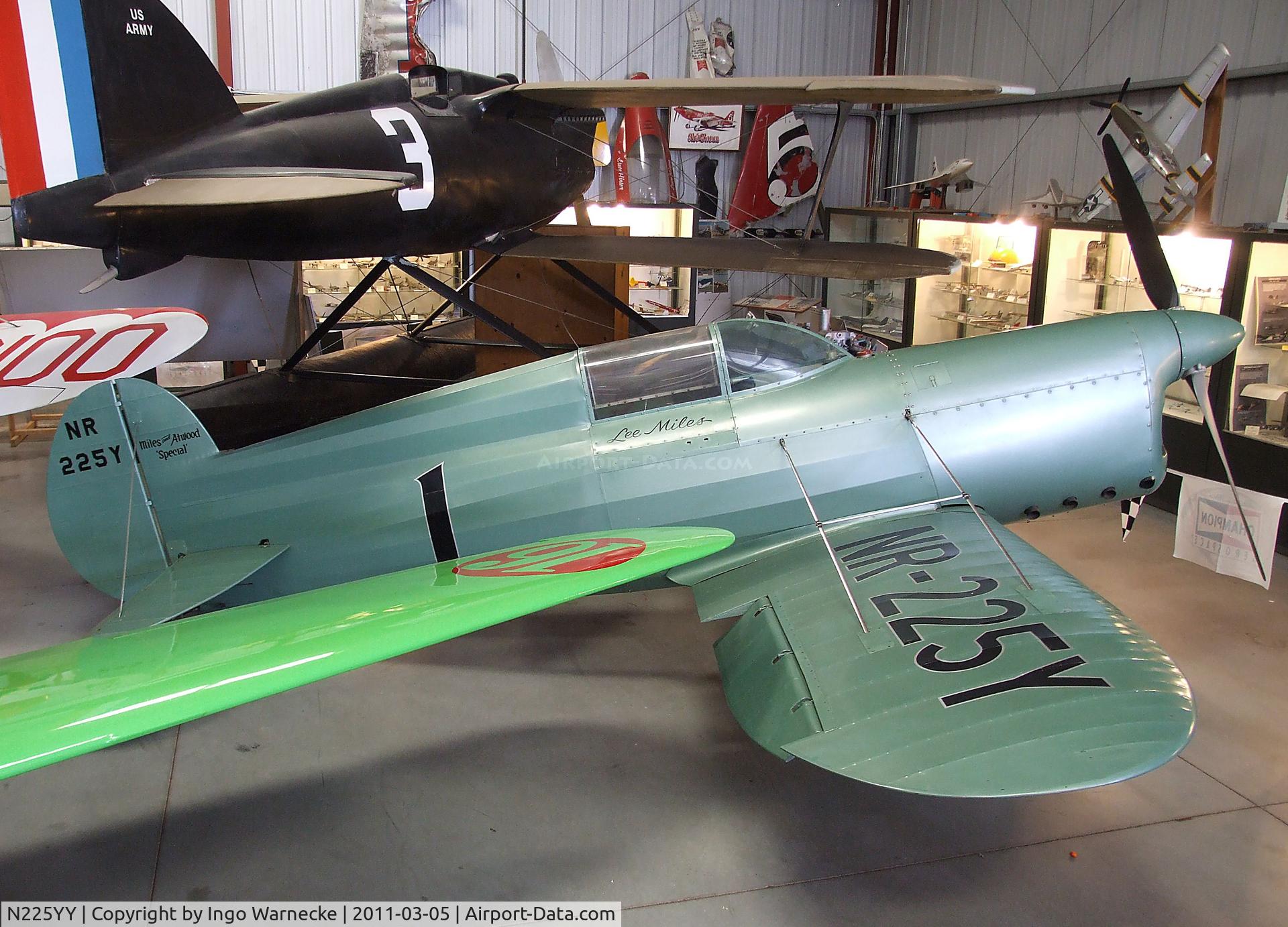 N225YY, 1986 Miles & Attwood Special replica C/N T-6, Miles & Atwood Special Model 1 at the Planes of Fame Air Museum, Chino CA