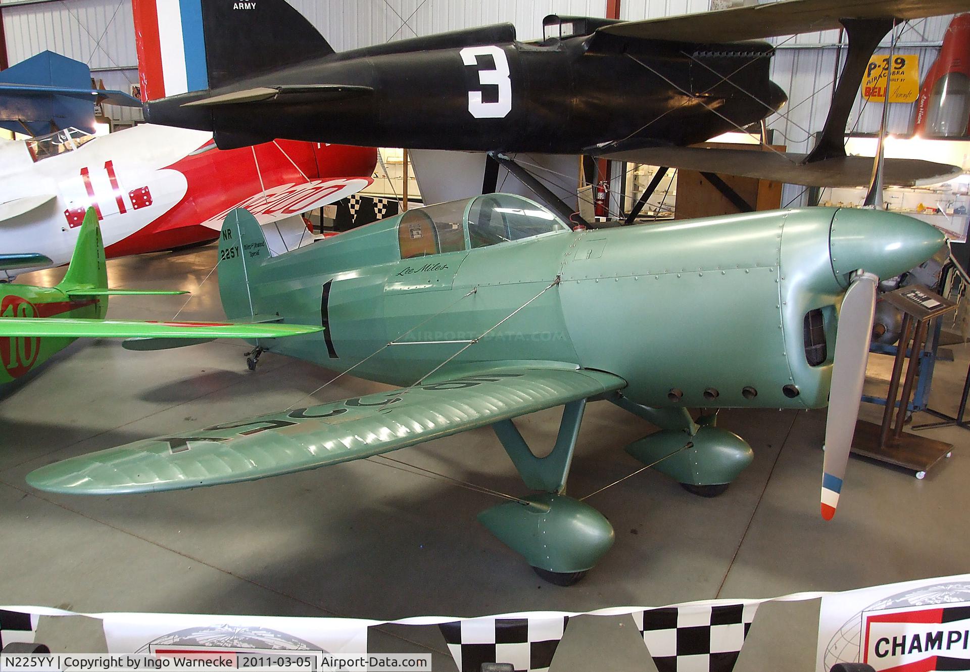 N225YY, 1986 Miles & Attwood Special replica C/N T-6, Miles & Atwood Special Model 1 replica at the Planes of Fame Air Museum, Chino CA
