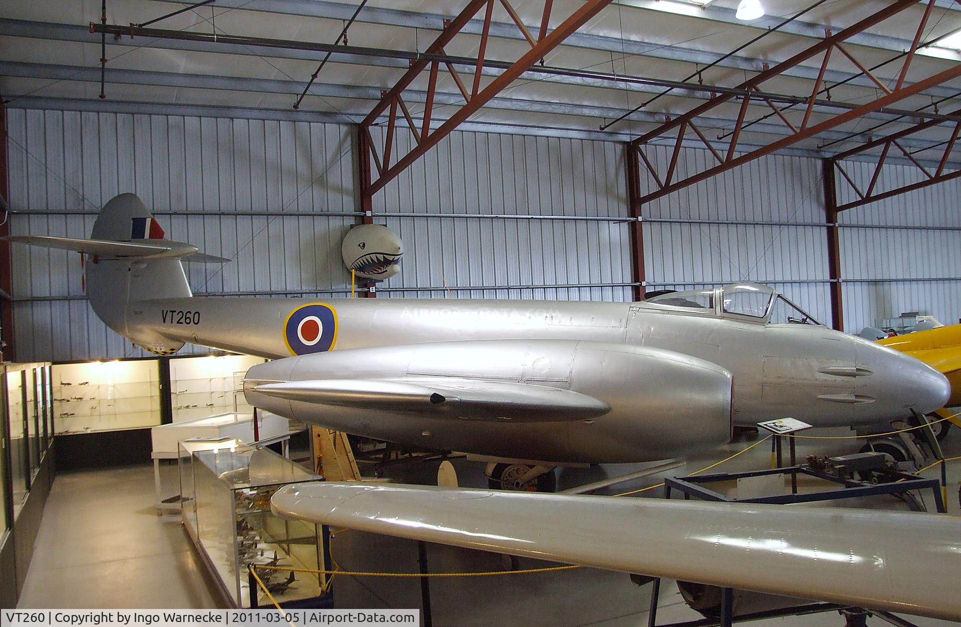 VT260, Gloster Meteor F.4 C/N Not found VT260, Gloster Meteor F4 at the Planes of Fame Air Museum, Chino CA