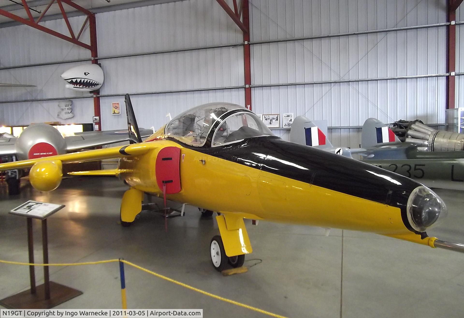 N19GT, 1963 Hawker Siddeley Gnat T.1 C/N FL540, Folland (Hawker Siddeley) Gnat T1 at the Planes of Fame Air Museum, Chino CA