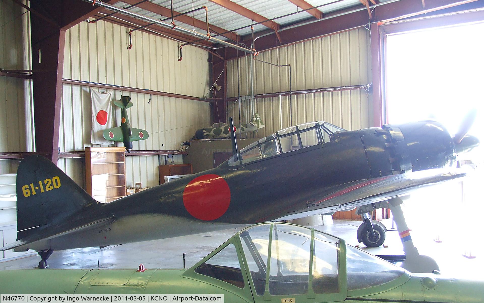 N46770, 1944 Mitsubishi A6M5 Reisen (Zero) C/N 5357, Mitsubishi A6M5 Zero at the Planes of Fame Air Museum, Chino CA