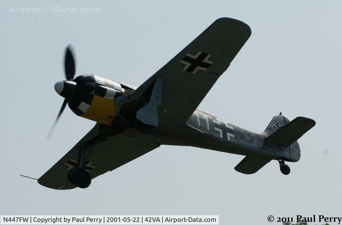 N447FW, Focke-Wulf Fw-190A-8 C/N 739447, Leaping into the air, this is one hot fighter.