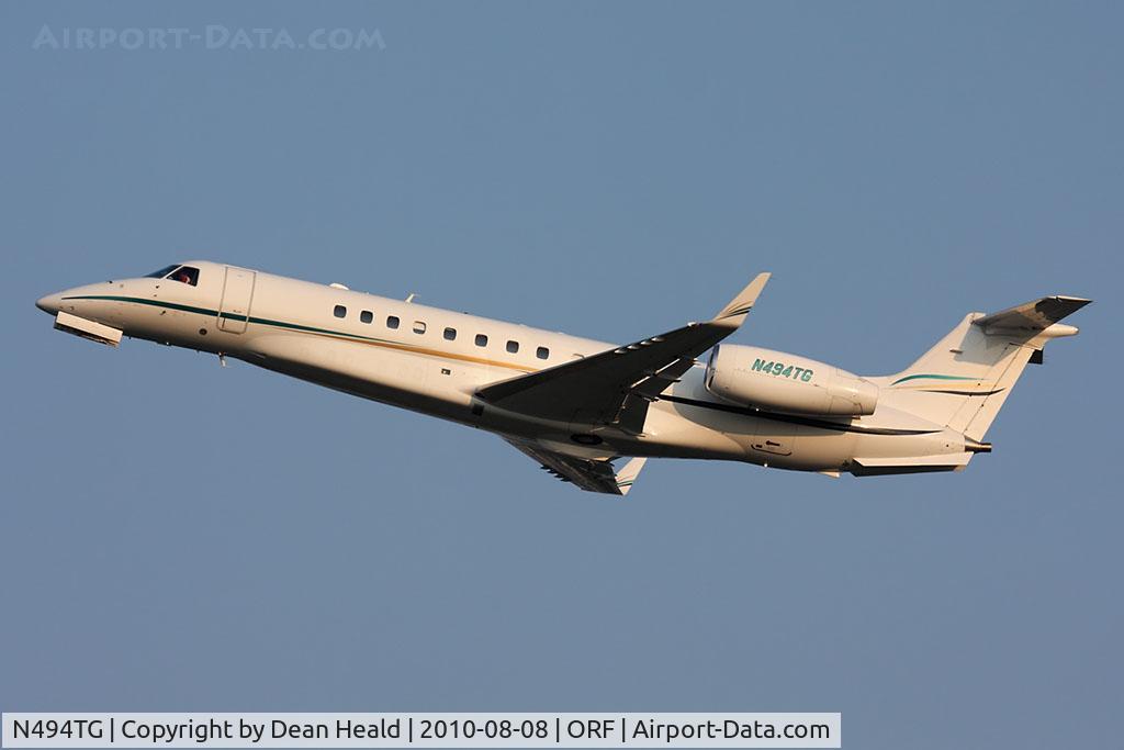 N494TG, 2004 Embraer EMB-135BJ Legacy C/N 145678, Admiralty Air LLC's 2004 Embraer EMB-135BJ Legacy N494TG climbing out from RWY 5.