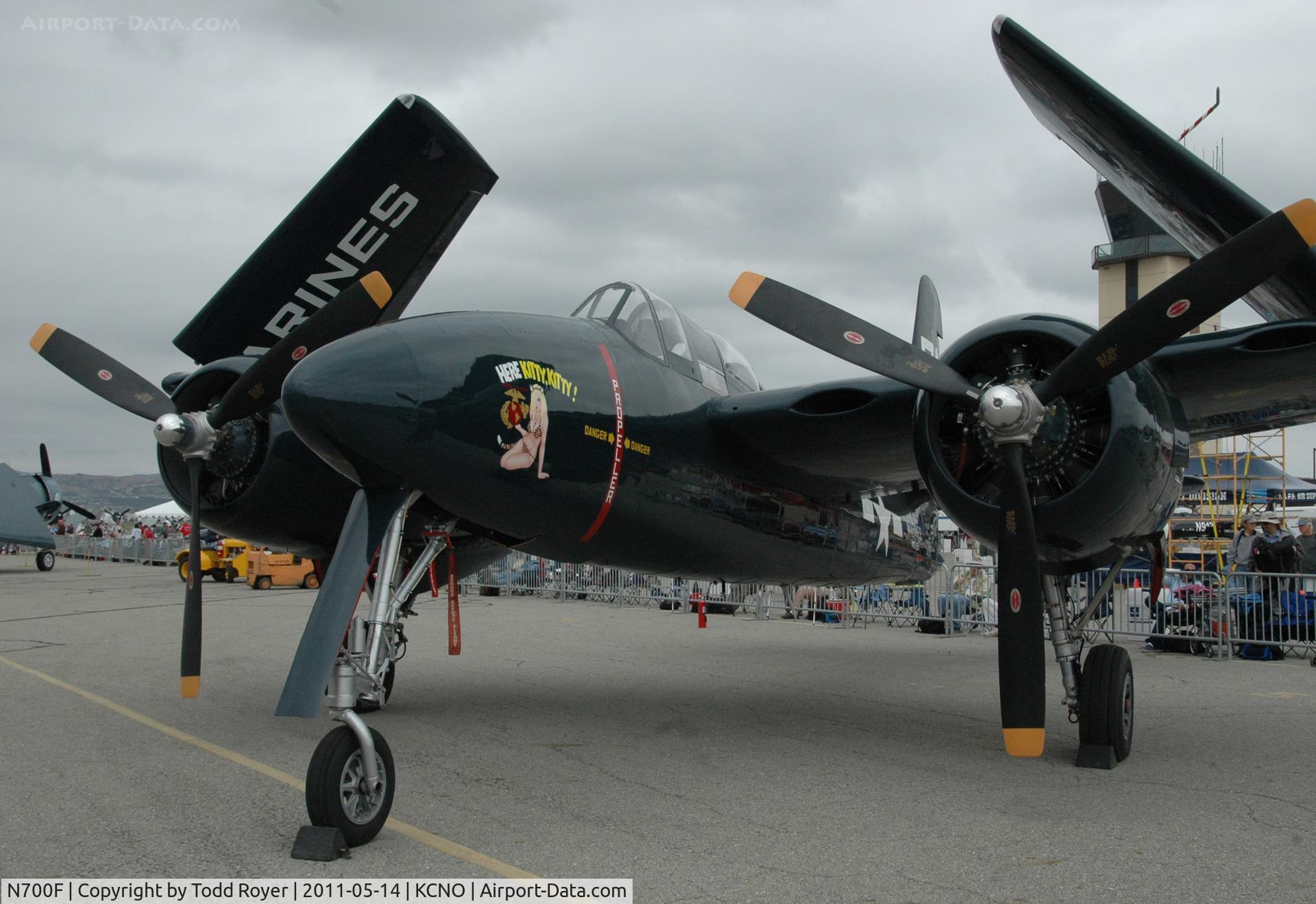 N700F, 1945 Grumman F7F-3 Tigercat C/N C.132, Gray day at Chino