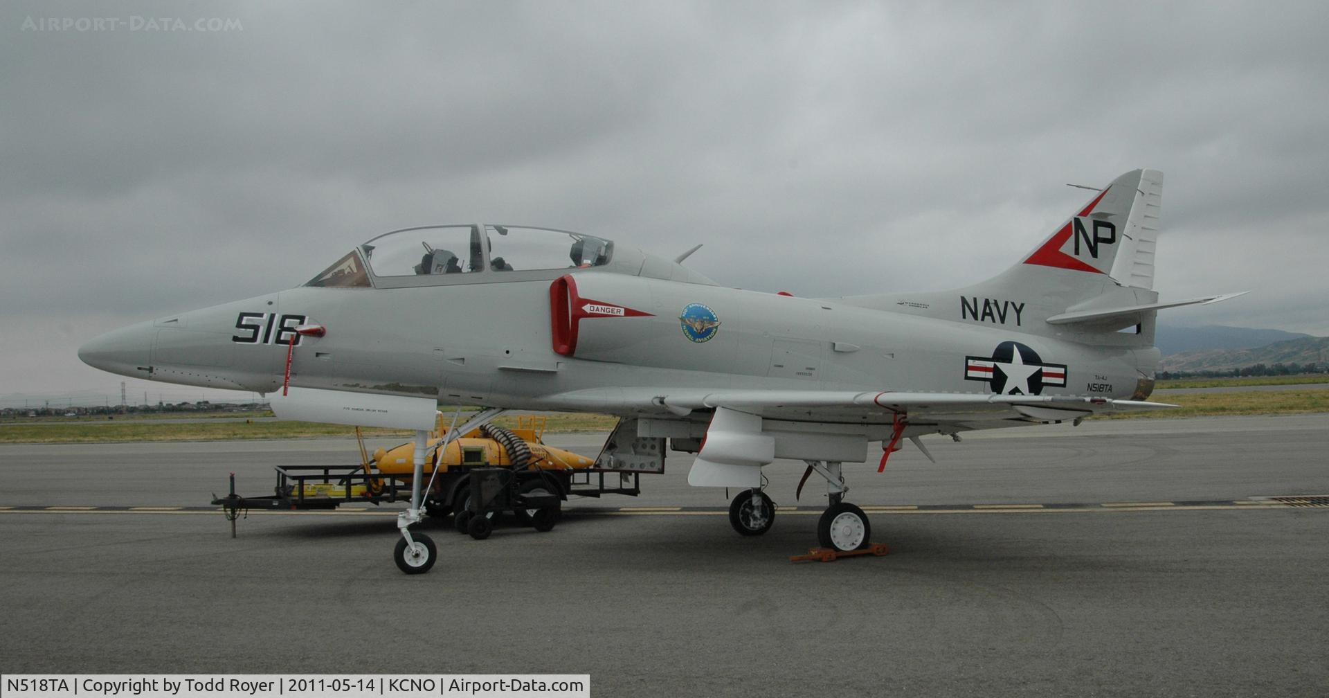 N518TA, 2010 Douglas TA-4J Skyhawk C/N 14291, Gray day at Chino