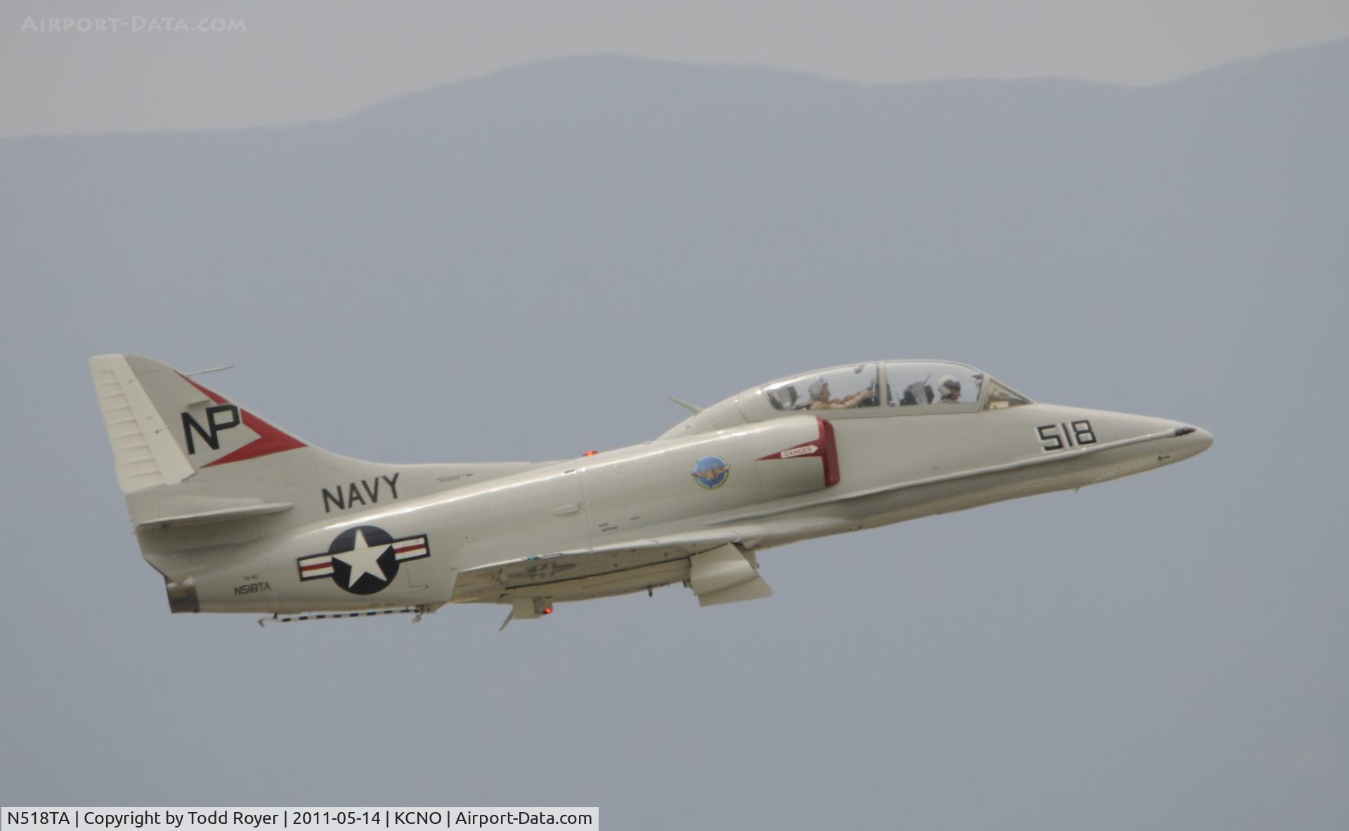 N518TA, 2010 Douglas TA-4J Skyhawk C/N 14291, Take off for flight demo