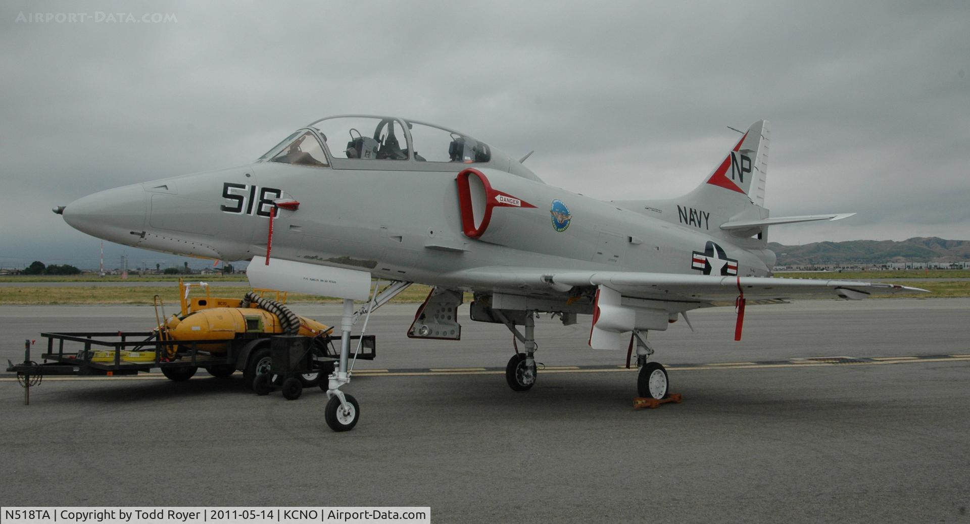 N518TA, 2010 Douglas TA-4J Skyhawk C/N 14291, Gray day at Chino