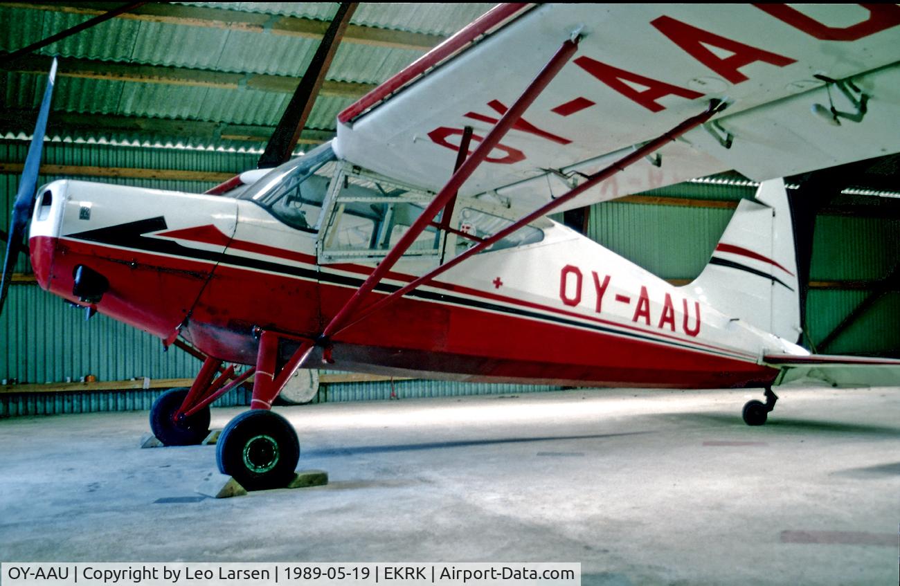OY-AAU, 1947 SAI KZ VII Laerke C/N 158, In HG Roskilde DK 19.5.89