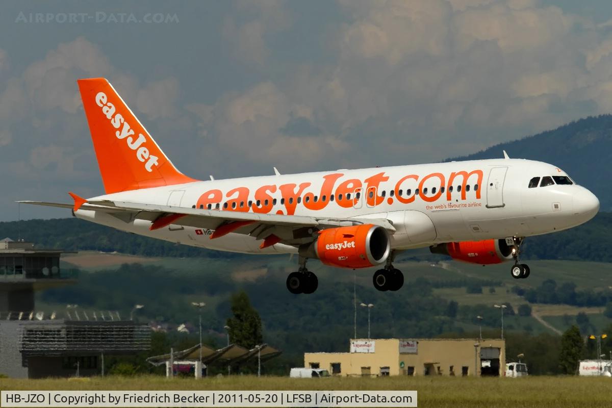 HB-JZO, 2005 Airbus A319-111 C/N 2398, about to touchdown