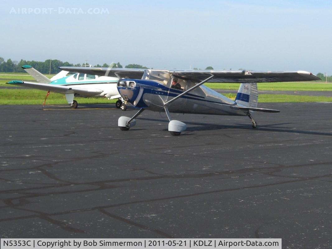 N5353C, 1950 Cessna 140A C/N 15484, Arriving at Delaware, Ohio - EAA breakfast fly-in.