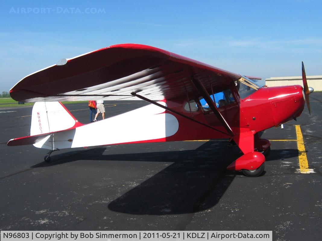 N96803, 1946 Taylorcraft BC12-D C/N 9103, On the ramp at Delaware, Ohio - EAA breakfast fly-in.
