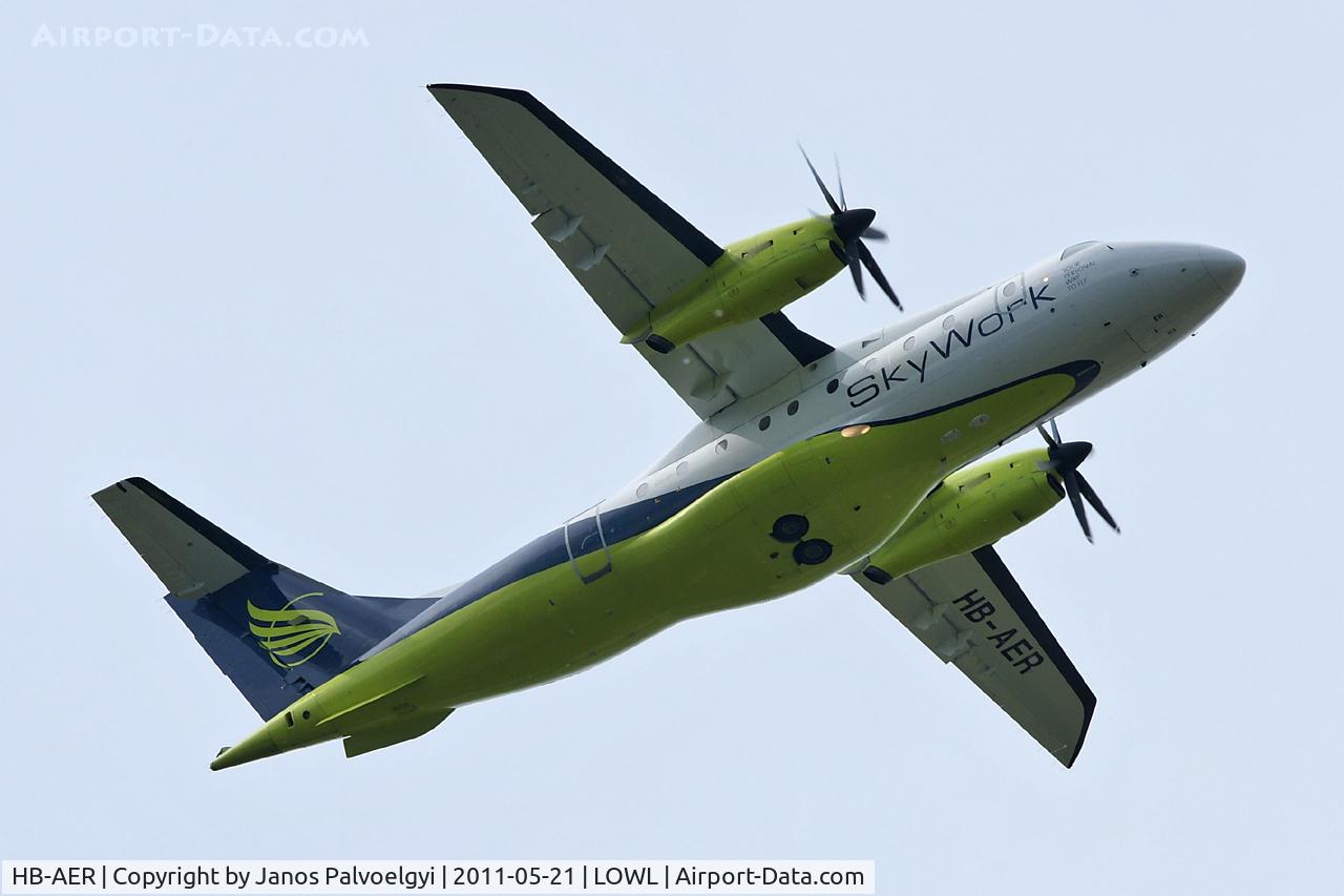 HB-AER, 1996 Dornier 328-110 C/N 3066, SkyWork Airlines Dornier 328-110 after take off in LOWL/LNZ