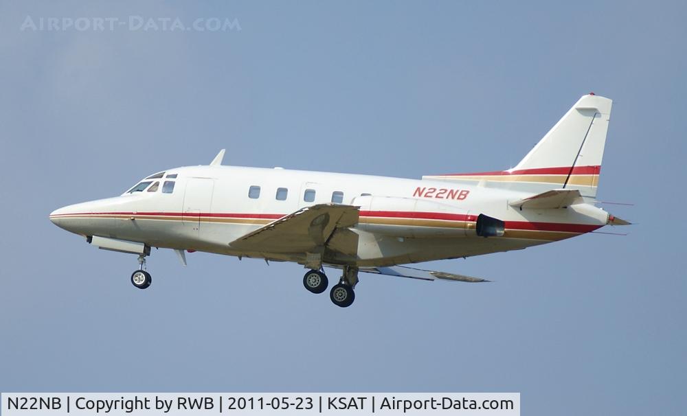 N22NB, 1977 Rockwell International NA-265-80 Sabreliner C/N 380-56, Landing 12R