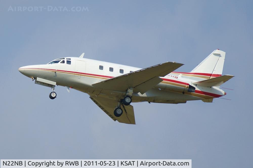 N22NB, 1977 Rockwell International NA-265-80 Sabreliner C/N 380-56, Landing 12R