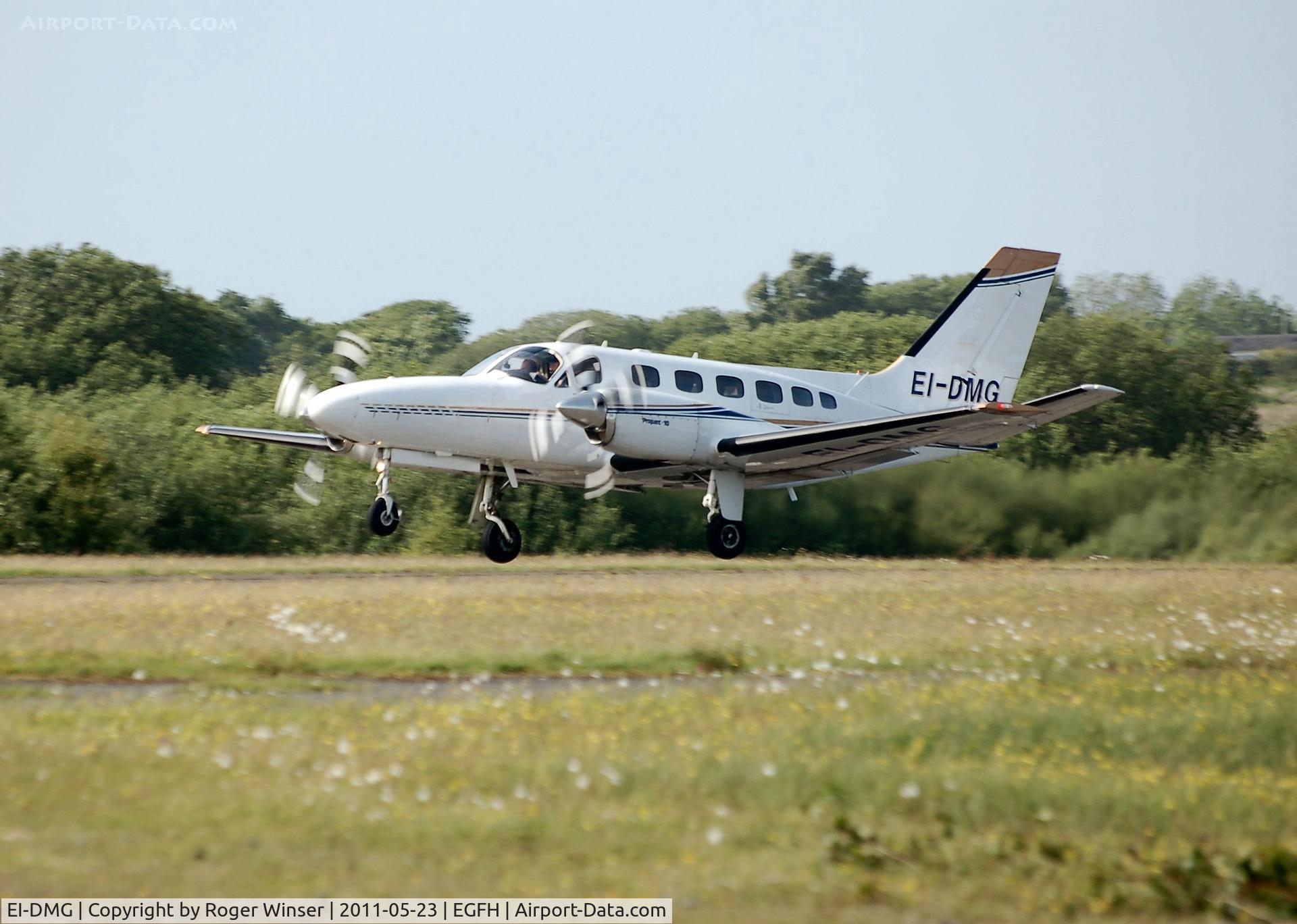 EI-DMG, 1980 Cessna 441 Conquest II C/N 441-0165, Visiting Cessna Conquest 11 operated by Dawn Meats Group departing Runway 22.