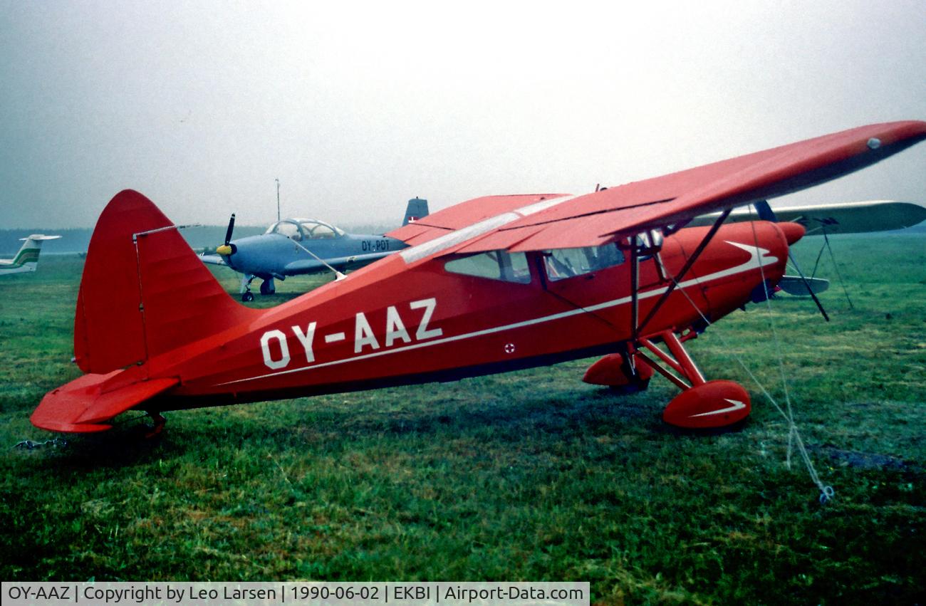 OY-AAZ, 1947 SAI KZ VII Laerke C/N 165, Danmarks Flymuseum Billud
Opning 2.6.90