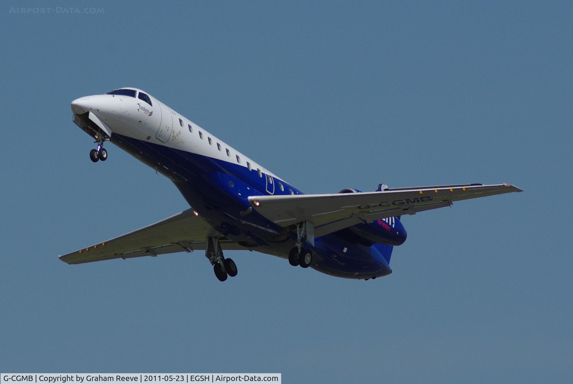 G-CGMB, 2000 Embraer ERJ-135ER (EMB-135ER) C/N 145189, Just taken off.