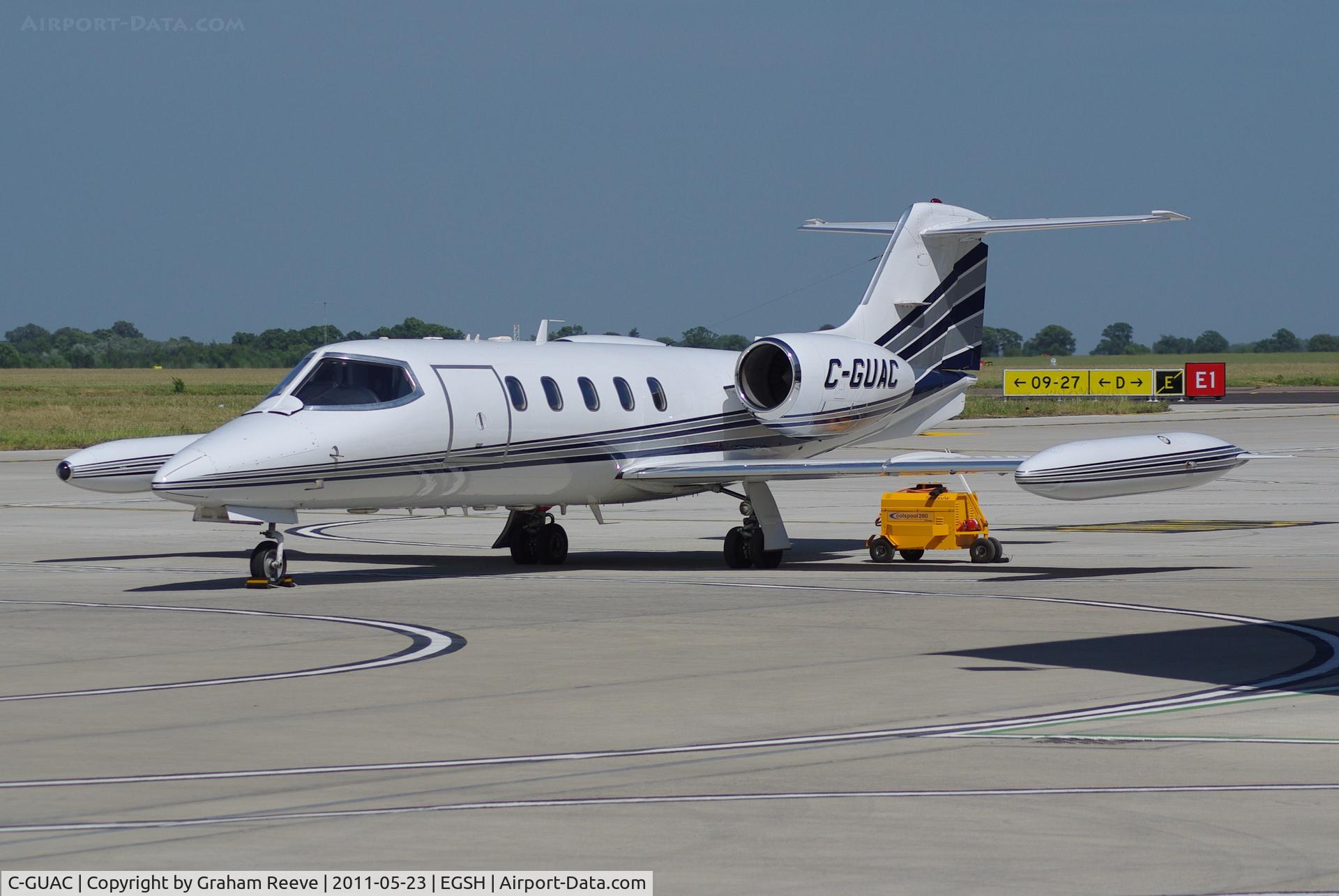 C-GUAC, 1980 Learjet 35A C/N 35-309, Parked at Norwich.