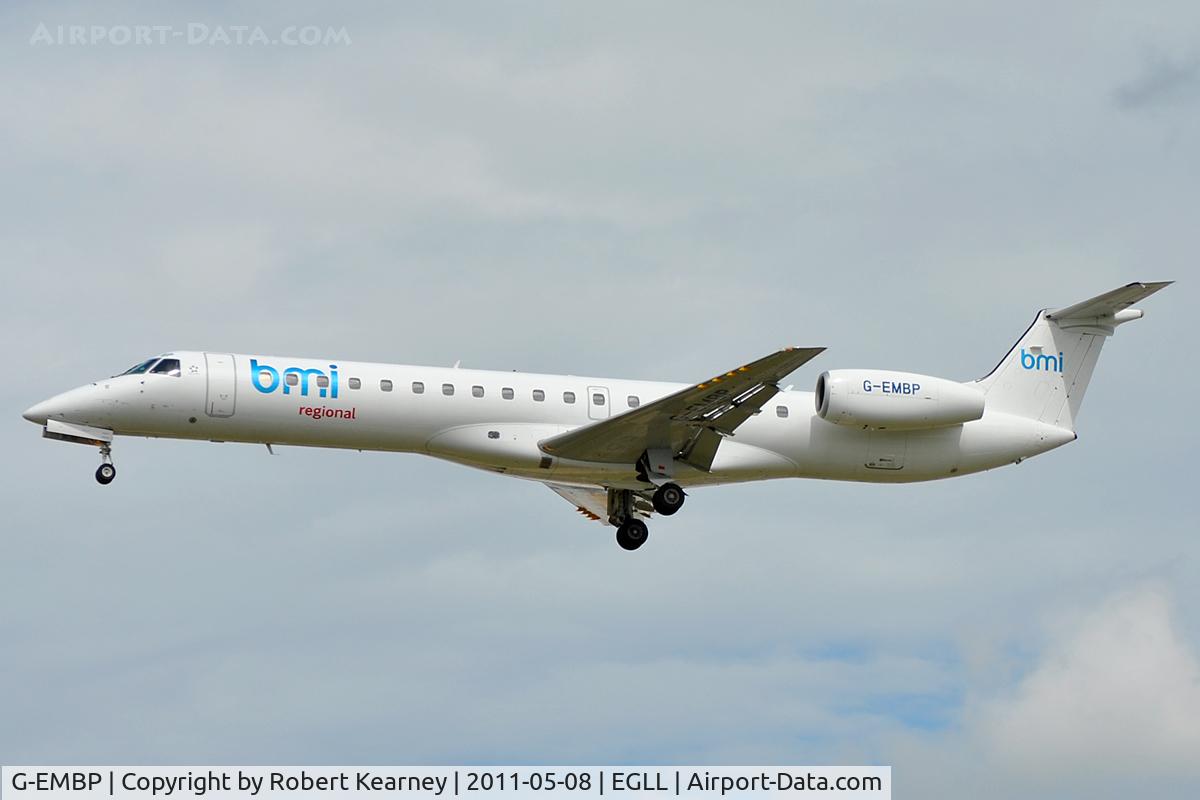 G-EMBP, 2000 Embraer EMB-145EU (ERJ-145EU) C/N 145300, Approaching r/w 27L