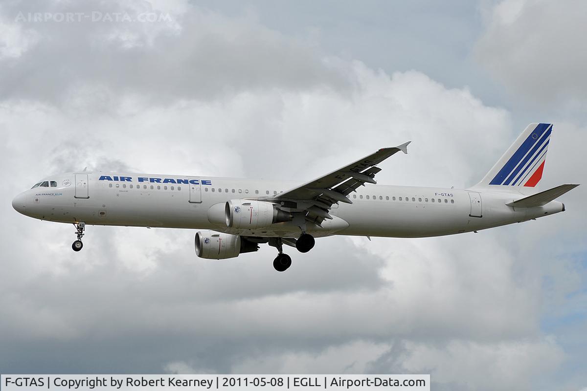 F-GTAS, 2008 Airbus A321-212 C/N 3419, Approaching r/w 27L